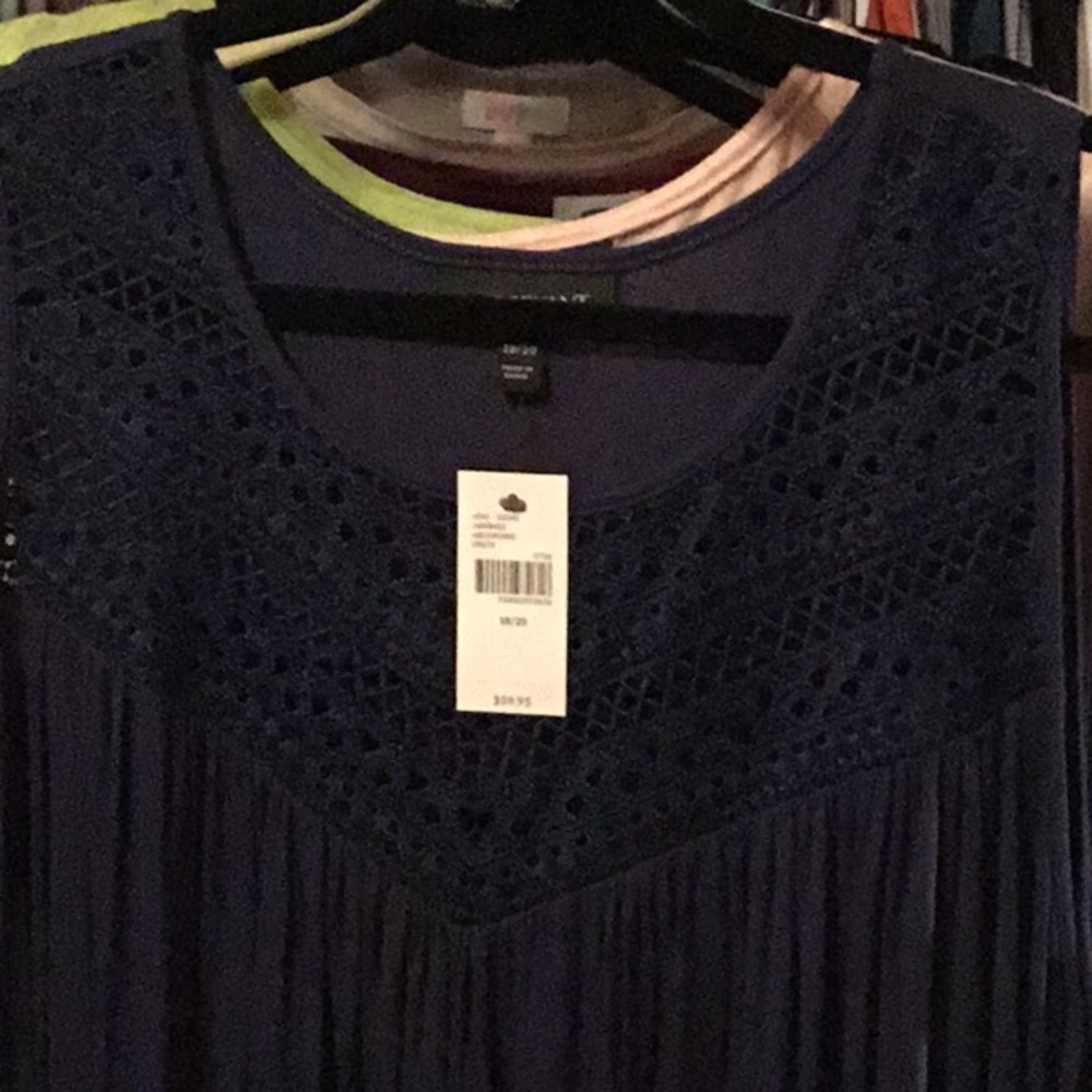 H2 Lane brant size 18/20blue dress w pocketsnew w/tag